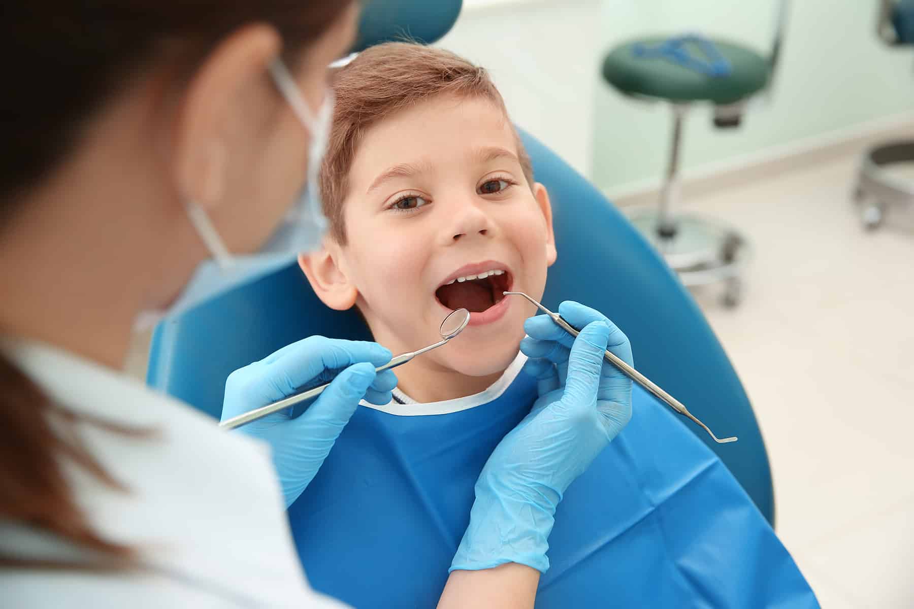 Child getting treatment for dental trauma near Lawrence, KS