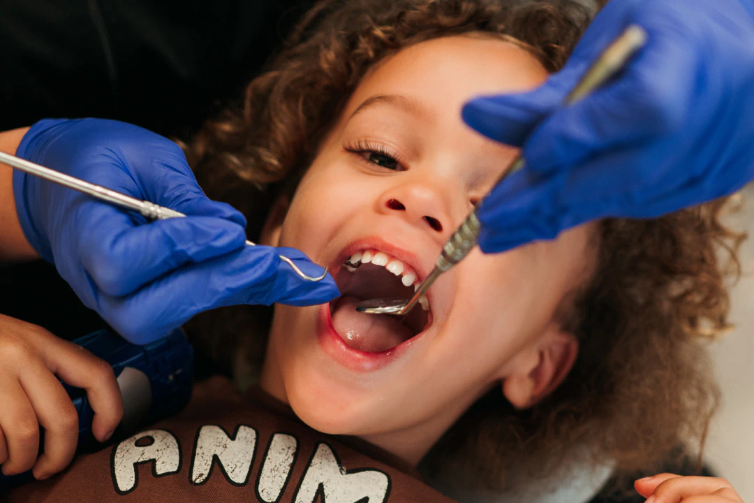 girl at a dental sealant appointment in lenexa ks